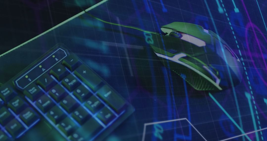 Futuristic Gaming Interface with Data Visualizations and VR Elements - Free Images, Stock Photos and Pictures on Pikwizard.com