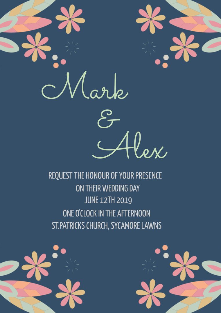 Elegant Floral Wedding Invitation with Spring Garden Theme - Download Free Stock Templates Pikwizard.com