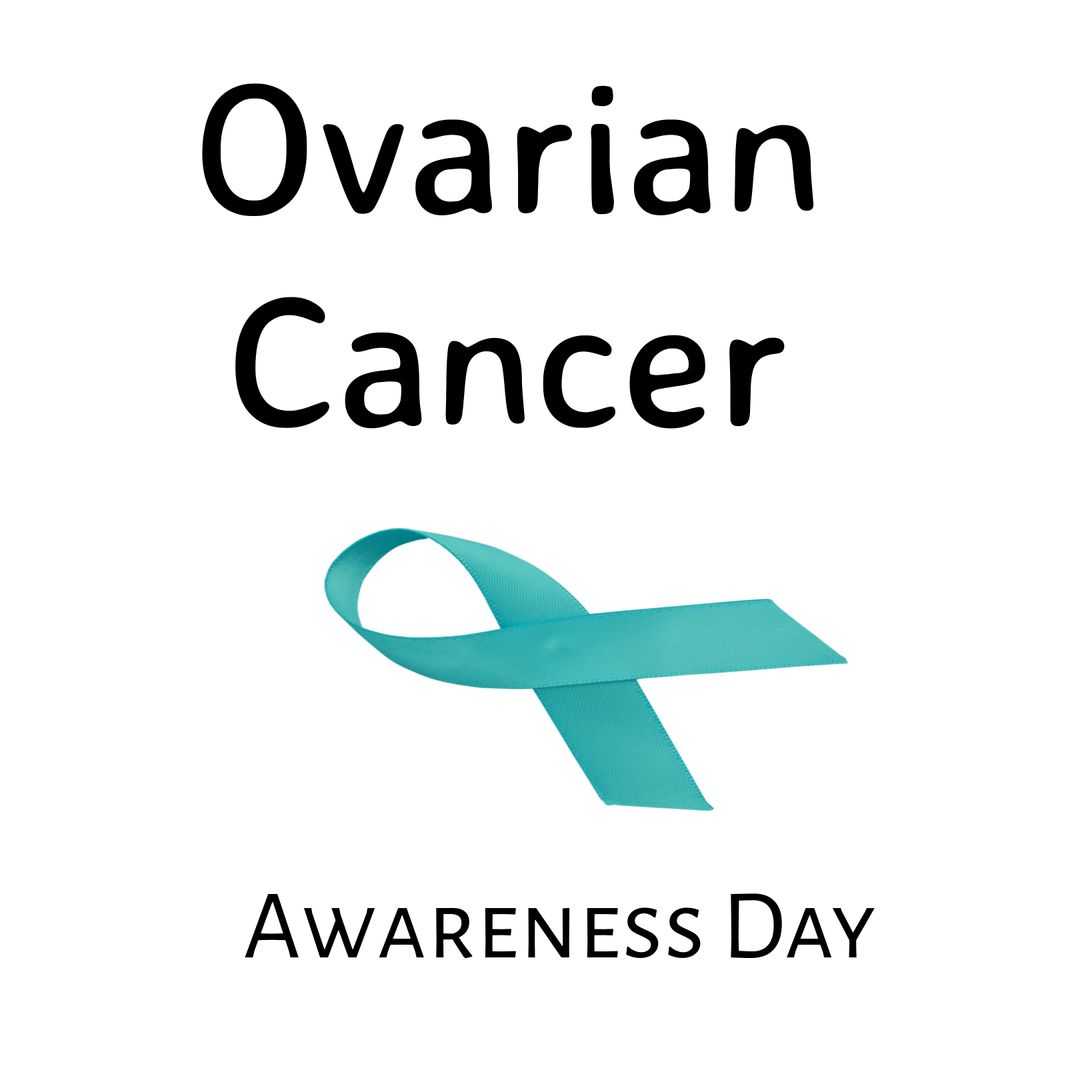 Teal Ribbon Symbol of Ovarian Cancer Awareness Day