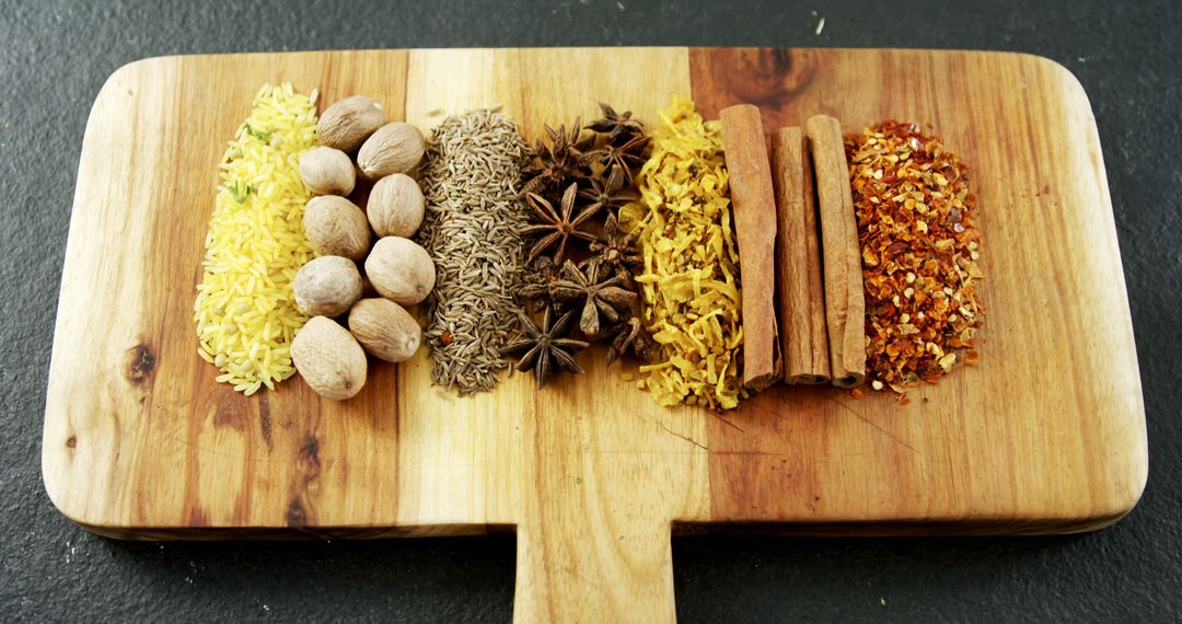 Assorted Spices on Cutting Board - Free Images, Stock Photos and Pictures on Pikwizard.com