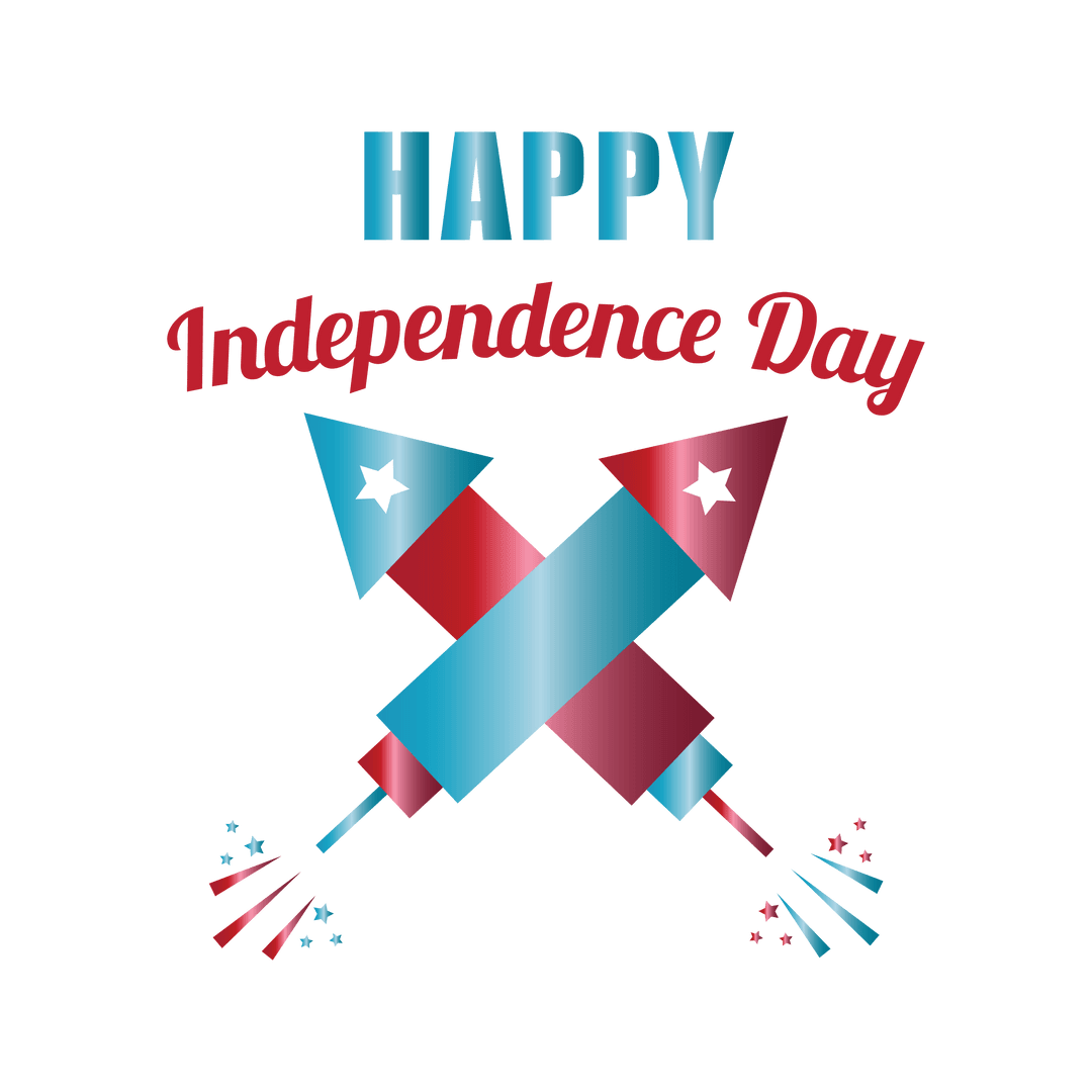 Happy Independence Day Transparent Background Festive Graphic
