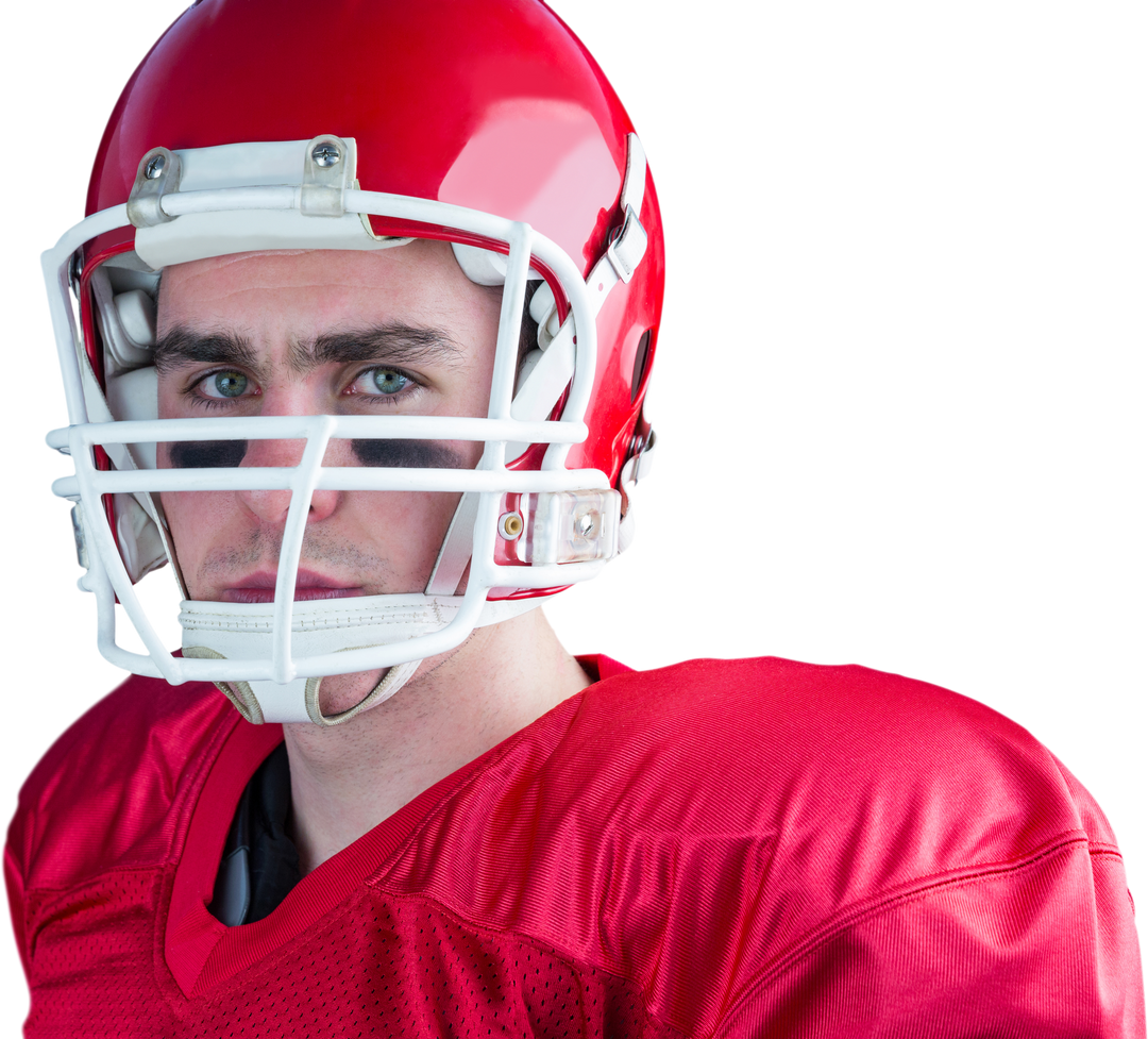 Serious American Football Player in Transparent Background Helmet - Download Free Stock Images Pikwizard.com