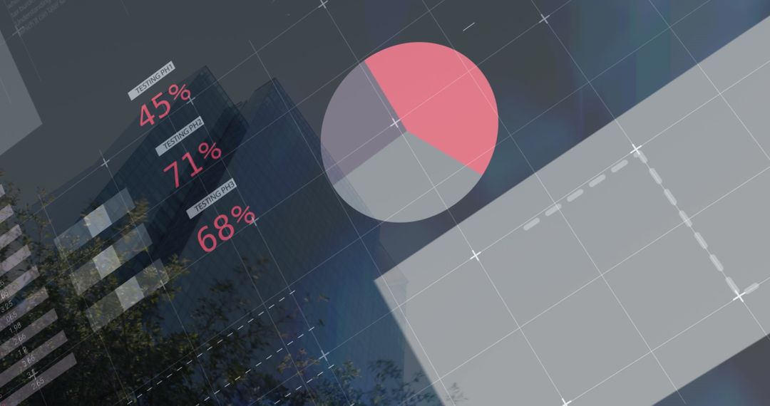 Infographic Interface Overlapping Urban Architecture