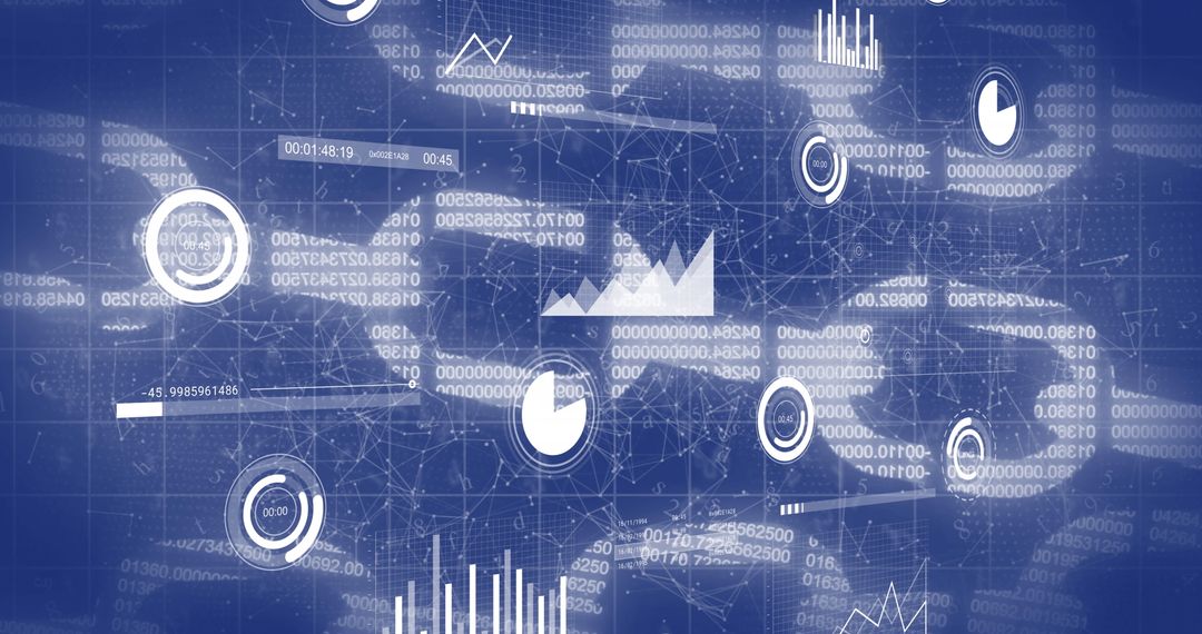 Digital Analytics with Data Security Network Background