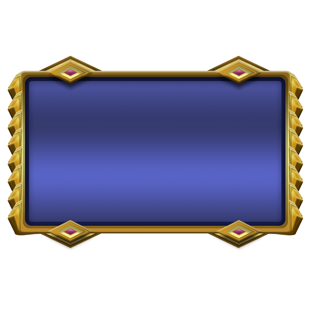 Transparent Slot Machine Game Interface with Ornate Frame