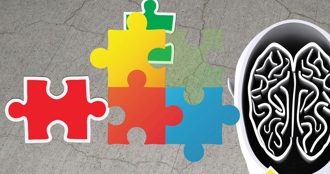 Colorful Puzzle Pieces Representing Autism Awareness and Support