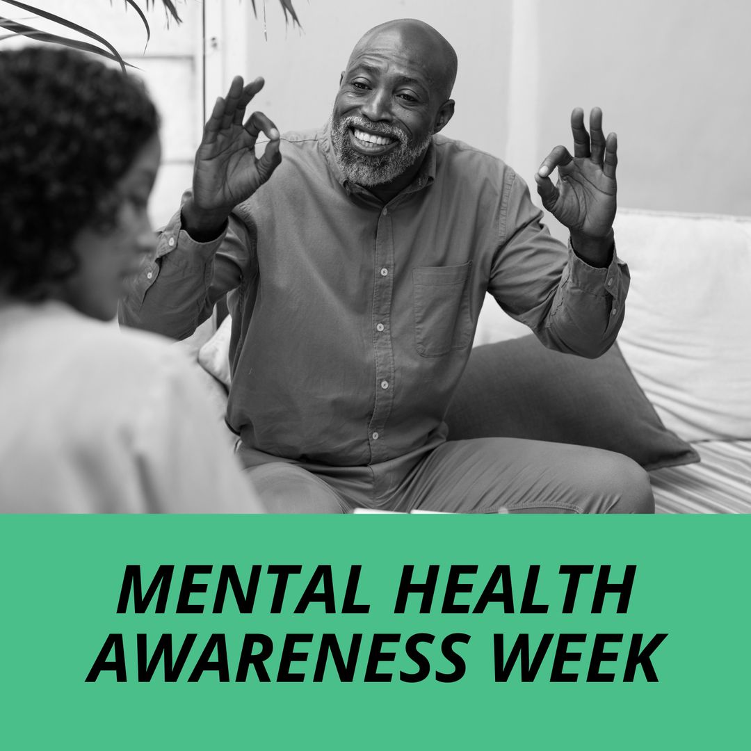 Senior African American Man Engaging in Mental Health Discussion