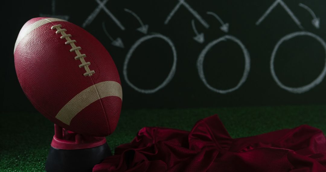 Football Planning With Strategy Chalkboard Background