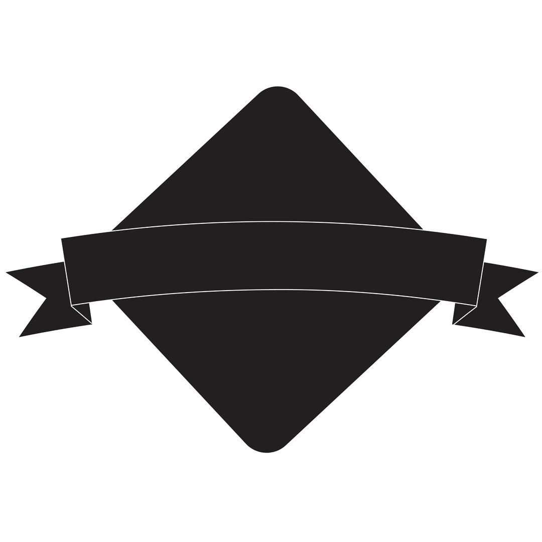 Blank Black Badge Illustration on Transparent Background