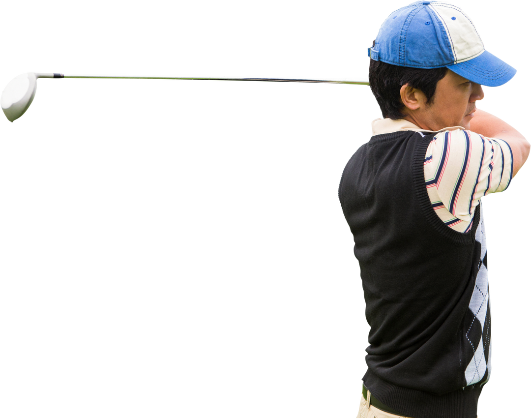 Golfer Swinging Club During Game on Transparent Background - Download Free Stock Images Pikwizard.com