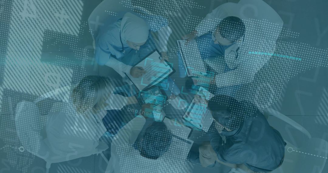 Medical Team Analyzing Data in a Collaborative Workspace