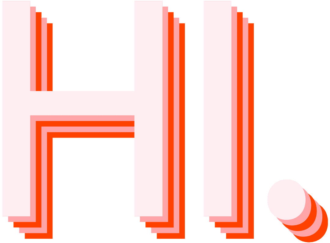 Transparent 3D HI Text Graphic With Retro Vibes - Download Free Stock Images Pikwizard.com