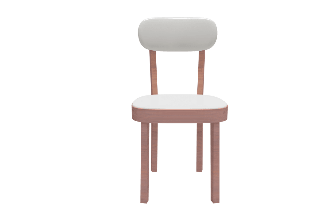 Wooden Chair Transparent Background, Simple Design Empty Furniture