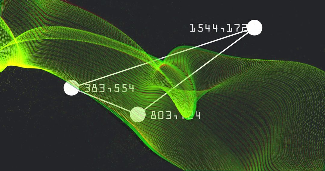 Futuristic Data Connections Over Dynamic Digital Wave