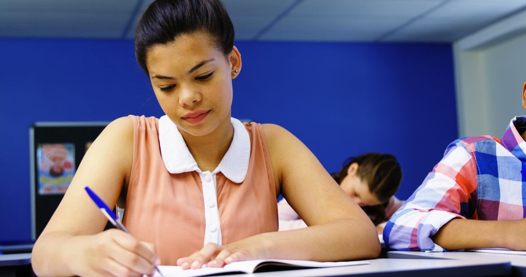 Focused Students Engaged in Classroom Learning Environment