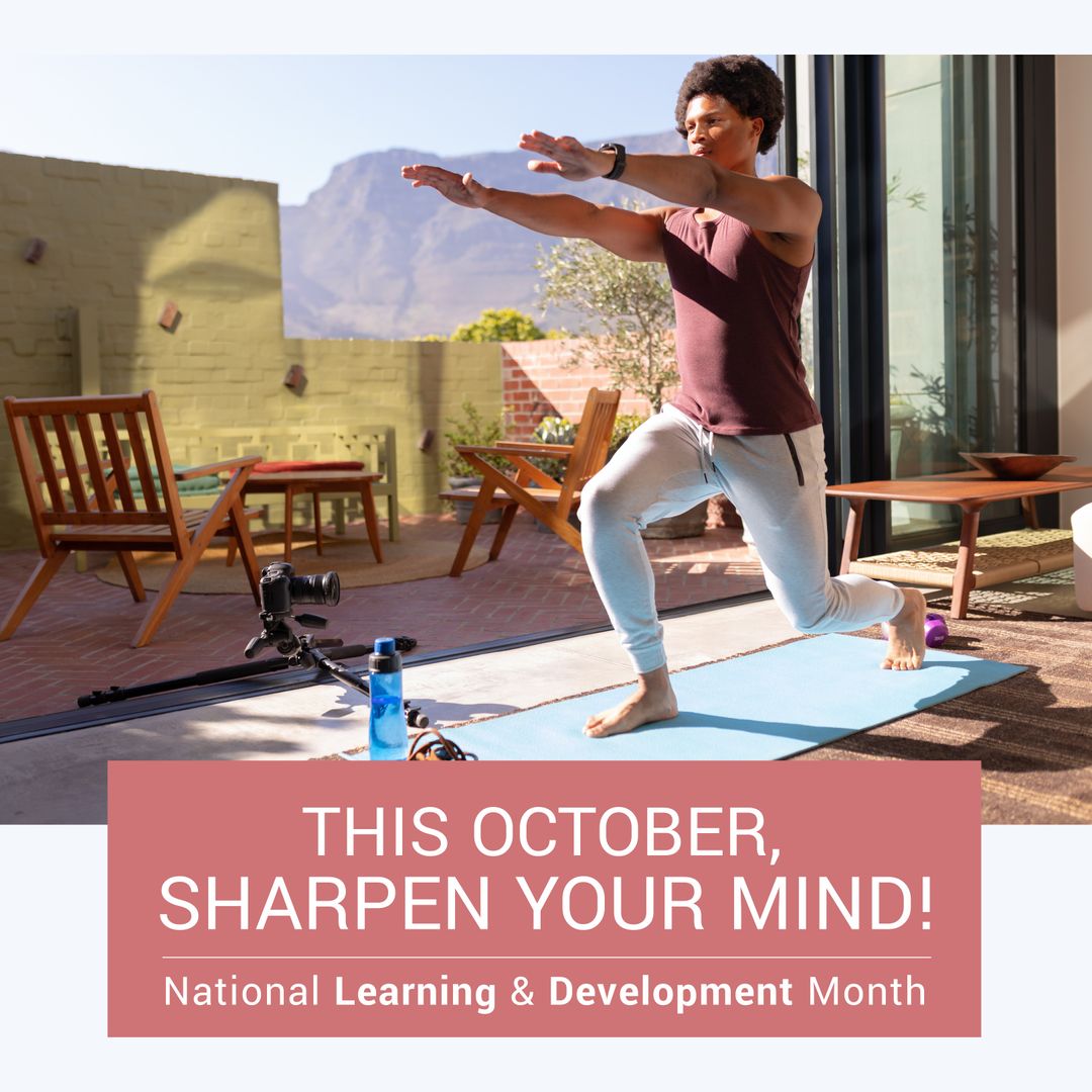 Mindfulness Yoga Practice on Patio During National Learning Month