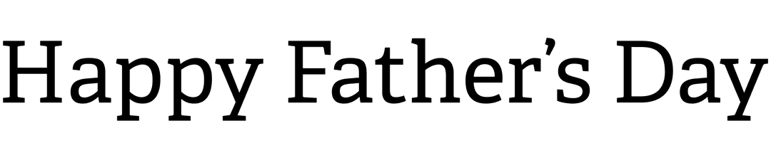 Happy Father's Day Text on Transparent Background Vector Illustration