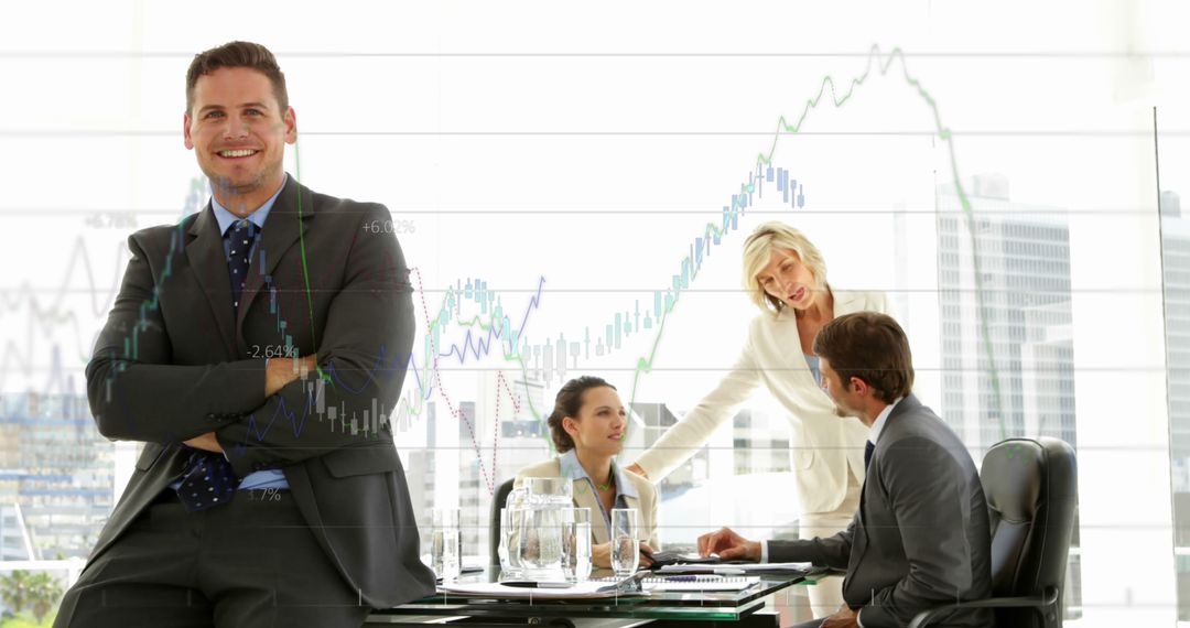 Business Professional with Team Discussing Strategy in Office