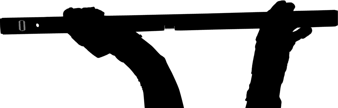 Silhouette of Hands with Tool on Transparent Background