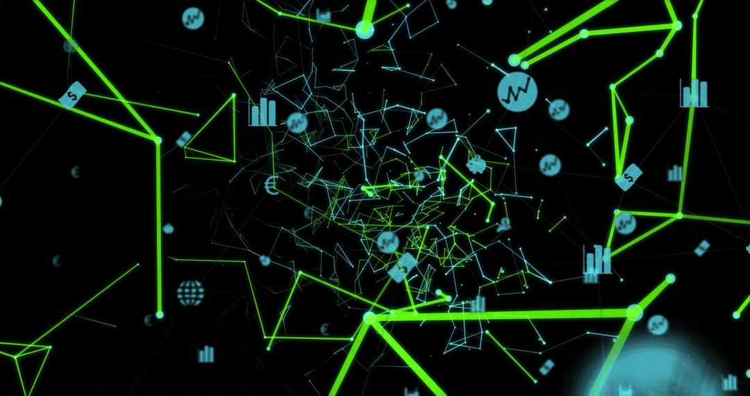 Futuristic Neon Connectivity Vortex in Cyberspace