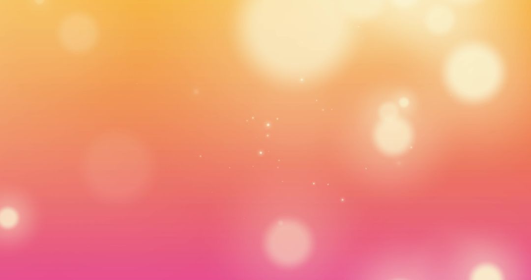 Colorful Bokeh Light Glow on Gradient Orange Background