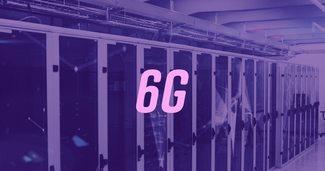 Modern Data Center Highlighting 6G Technology Infrastructure