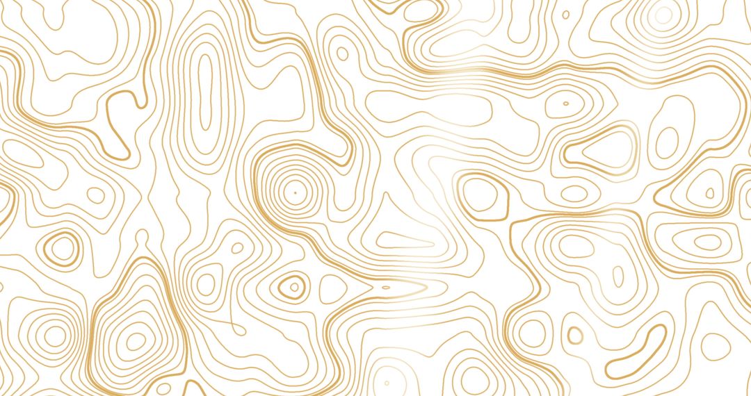 Abstract Gold Contour Pattern on White Background