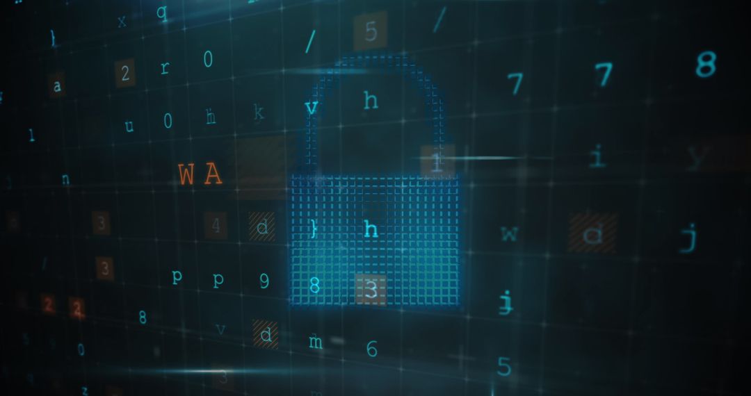 Futuristic Digital Lock Symbolizing Robust Cybersecurity