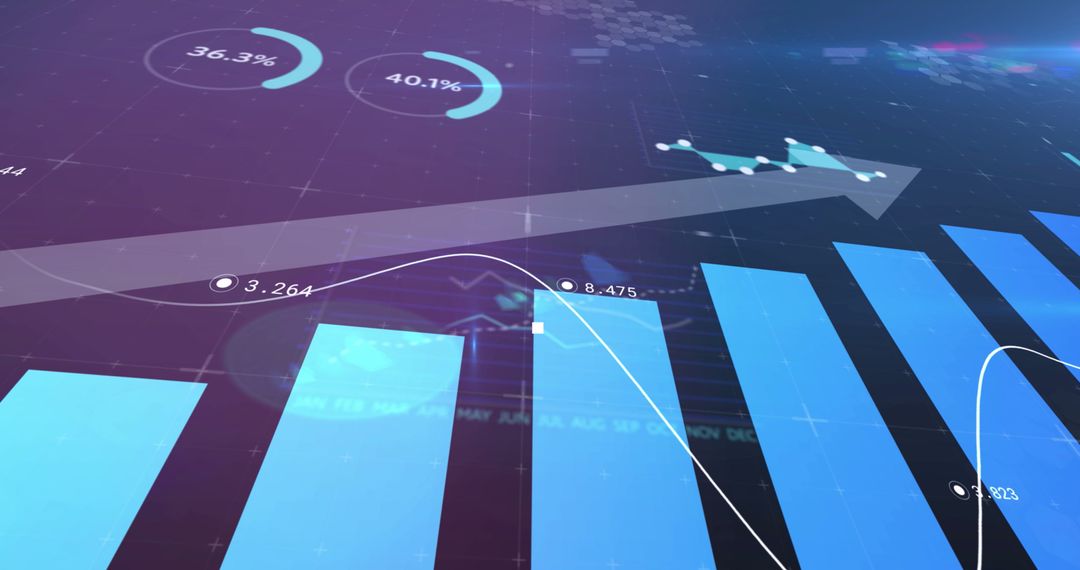 Digital Interface with Financial Data and Graphs