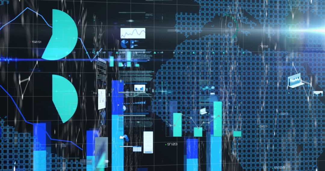 Global Financial Data Visualizations with World Map Overlay