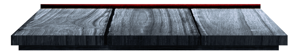 Dark Wooden Floor Design on Transparent Background