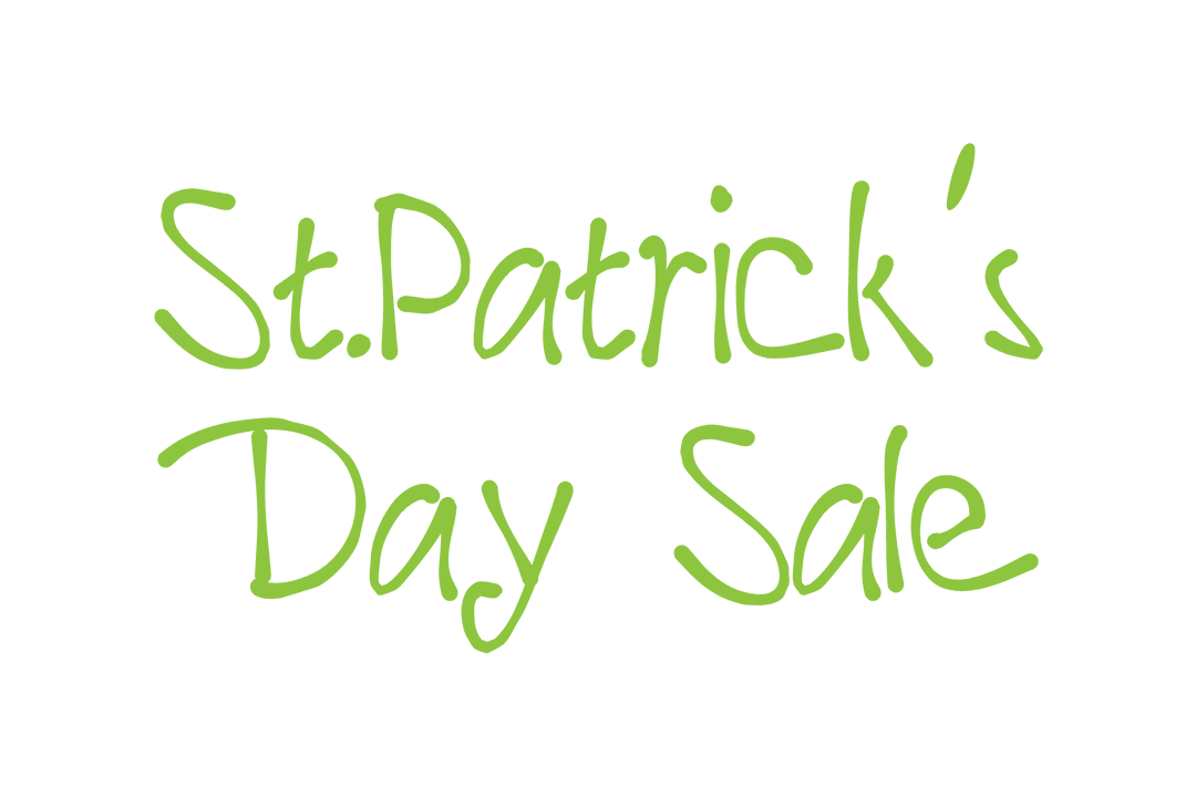 Transparent St. Patrick's Day Sale Text Illustration Design