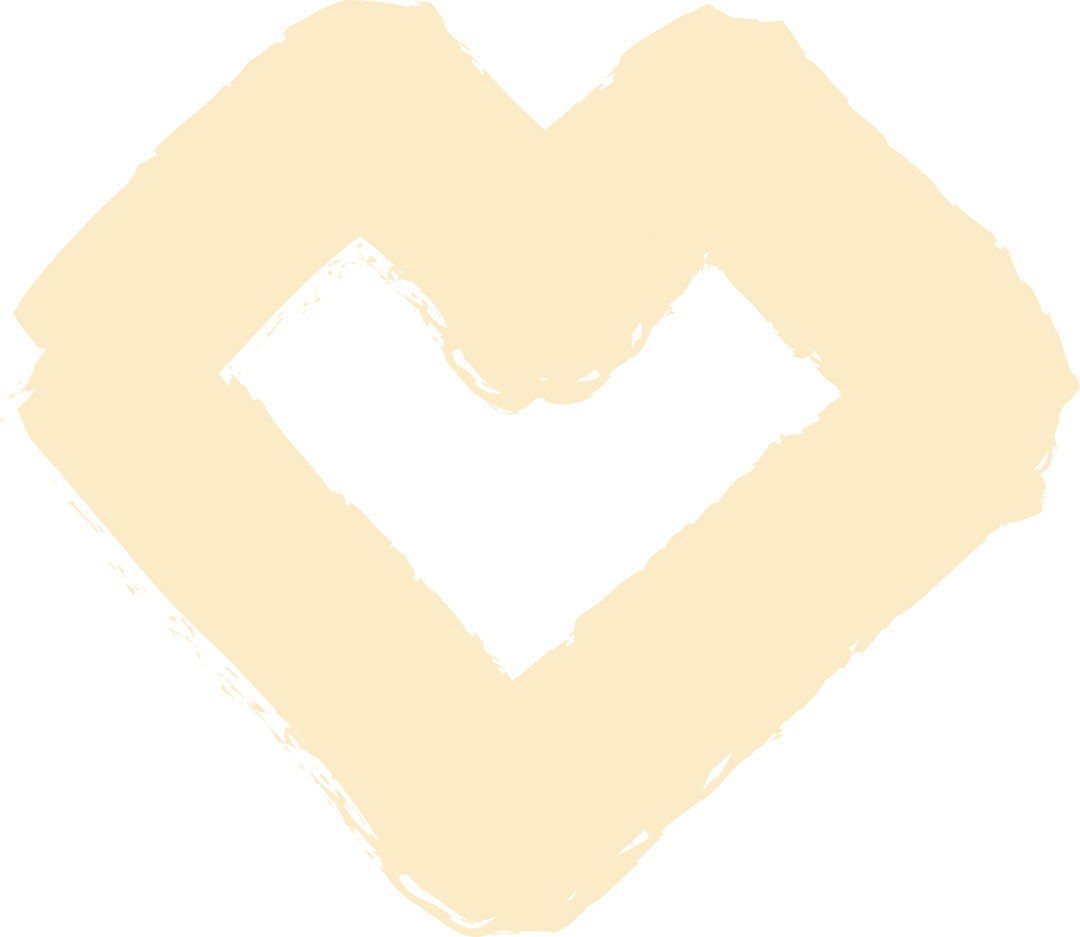 Transparent Heart Brush Stroke Minimalist Design with Rustic Texture