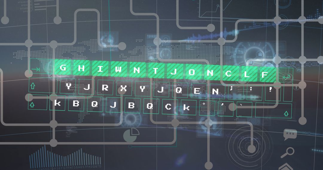Futuristic Digital Network Global Connectivity Interface