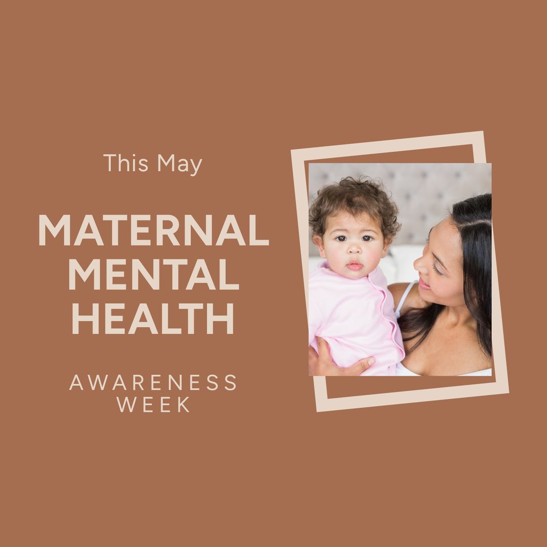 Maternal Mental Health Awareness Concept with Mother and Child
