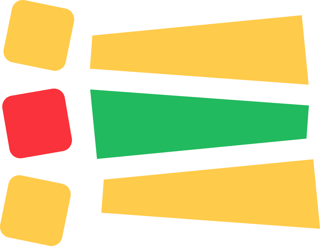 Geometric Abstract Shapes Vibrant Color Transparent Background