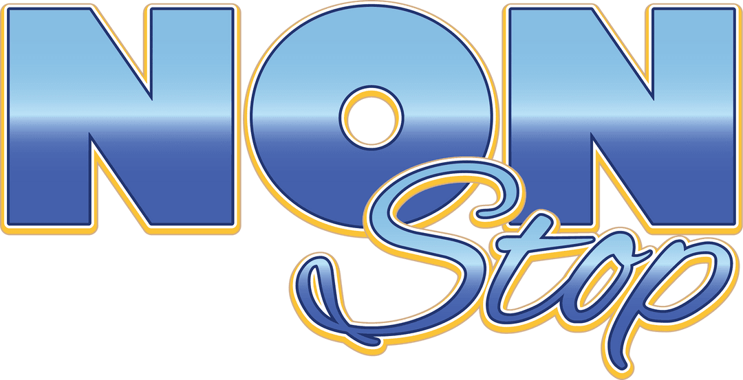 Stylish Blue Non Stop Typography on Transparent Background