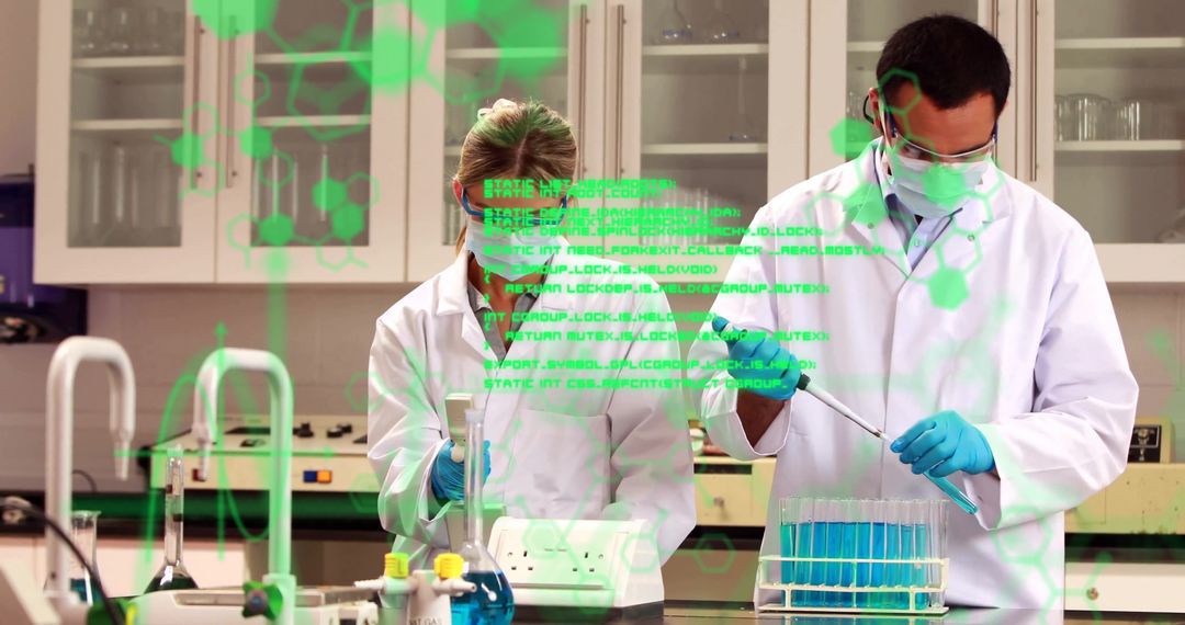 Diverse Scientists Collaboration with Data Processing in High-Tech Laboratory