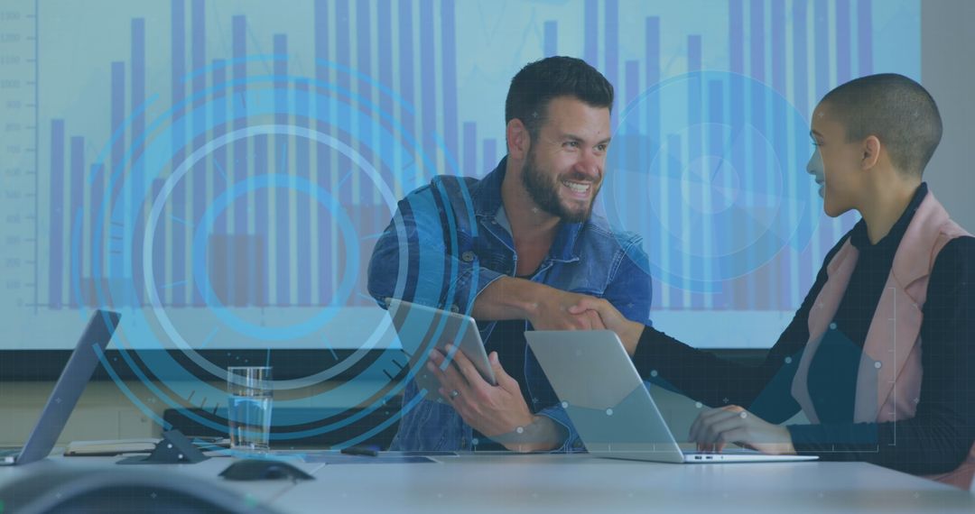 Digital Interface Review with Diverse Business Professionals