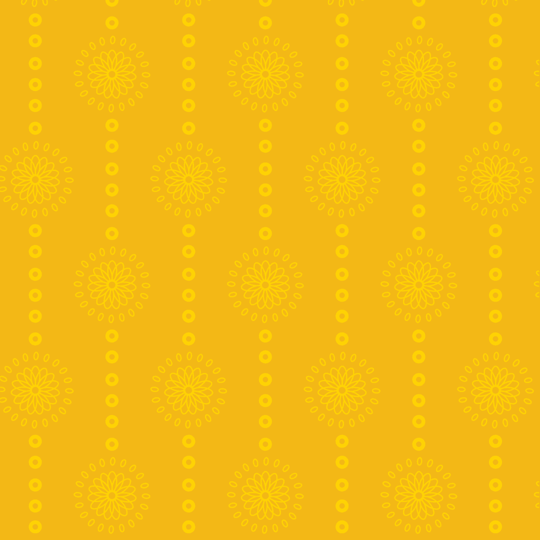 Vibrant Yellow Pattern on Transparent Background for Versatile Design
