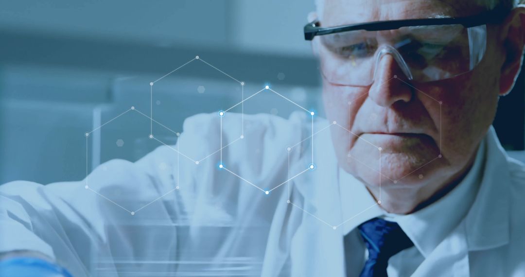 Caucasian Scientist Researching in High-Tech Laboratory