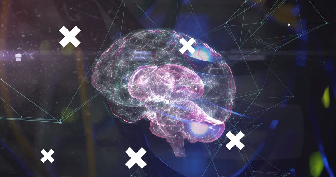 Futuristic Brain Data Processing Technology Concept