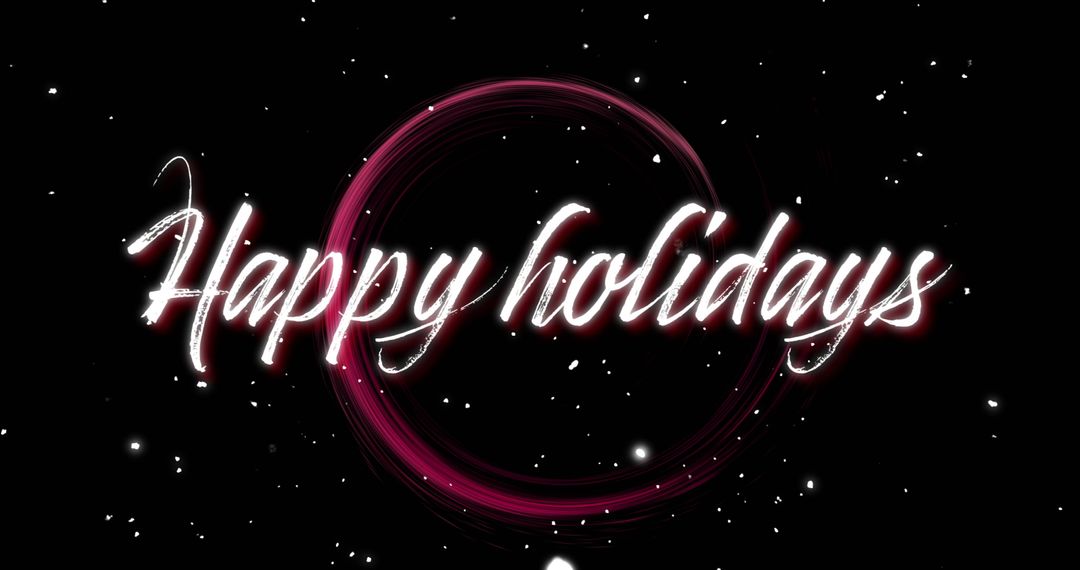 Festive Holiday Greeting with Glowing Light Circle