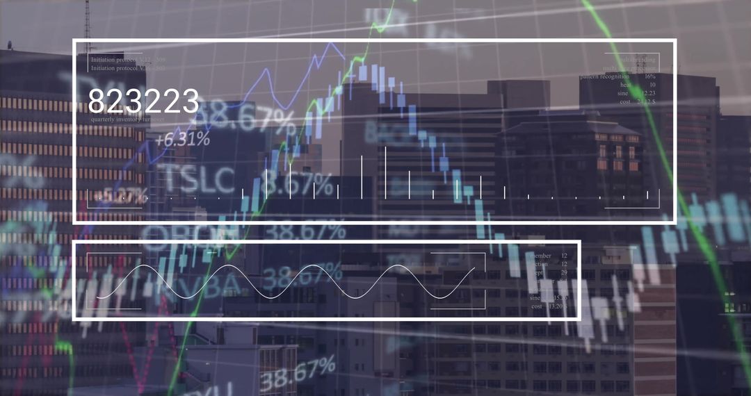 Dynamic Digital Financial Interfaces over Urban Cityscape