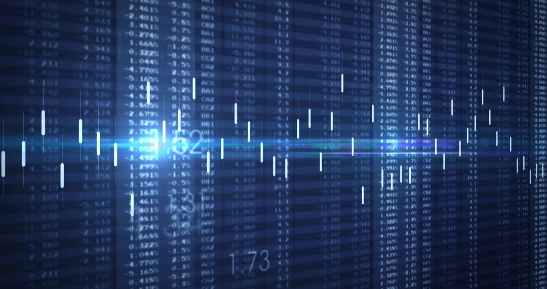 Abstract Financial Stock Market Chart and Numbers Display