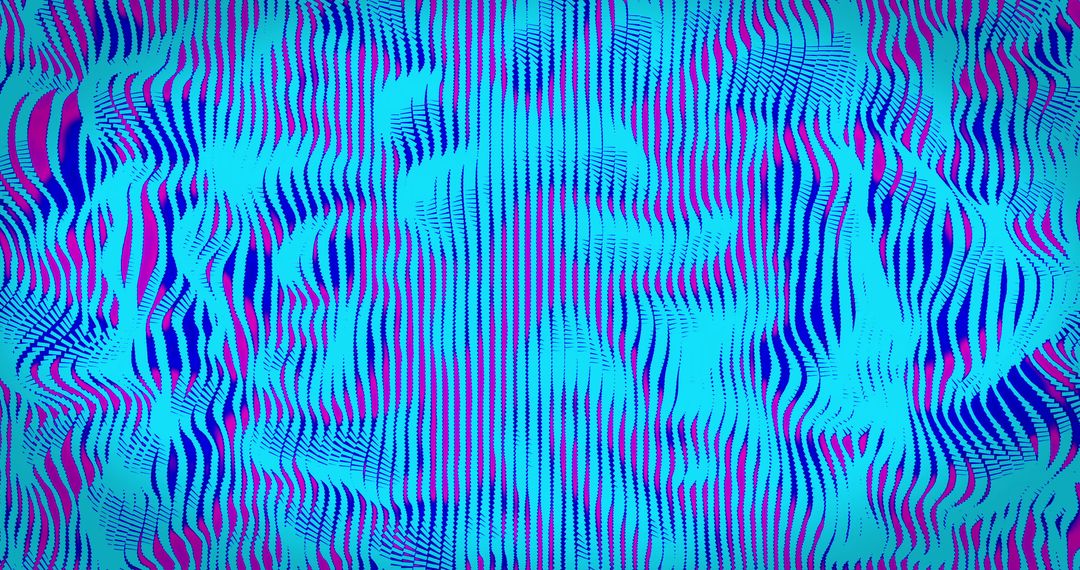 Vibrant Neon Shapes on Dynamic Blue Background