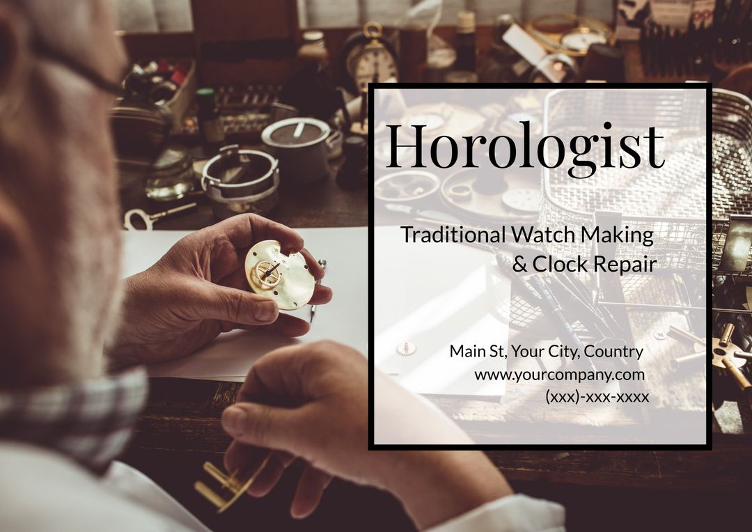 Skilled Horologist Restoring Vintage Watches with Precision