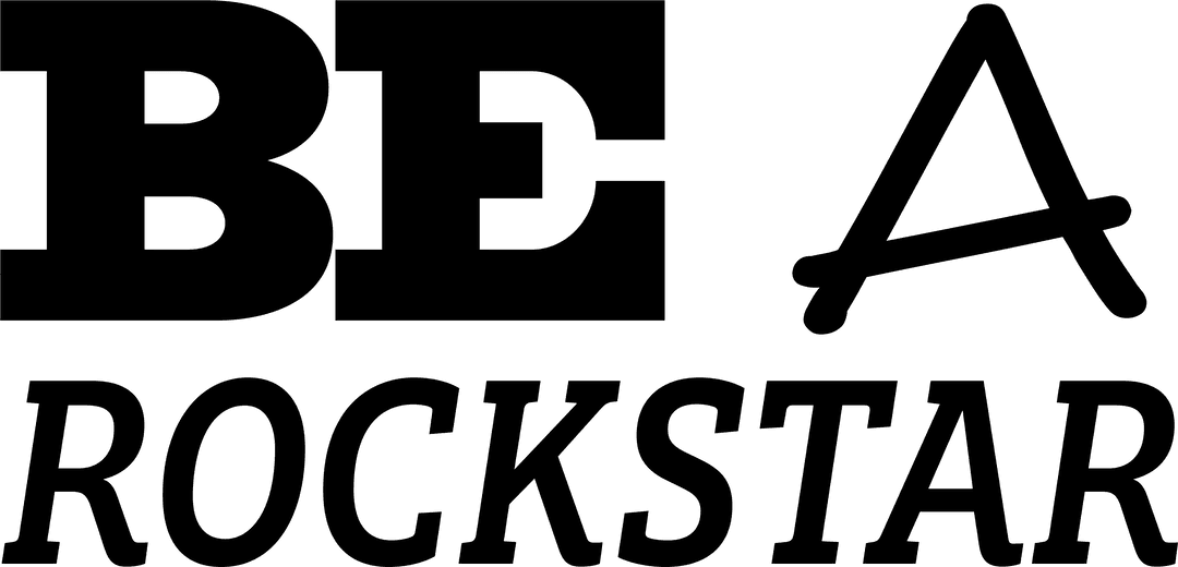 Be a Rock Star Text on Transparent Background