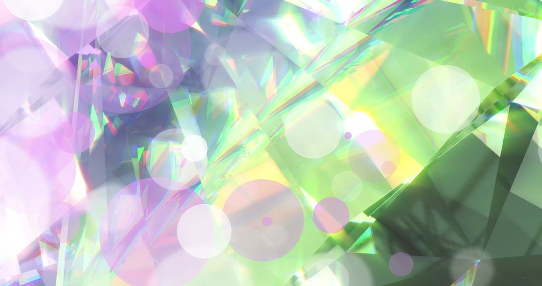 Colorful Crystal Bokeh Abstract with Geometric Patterns