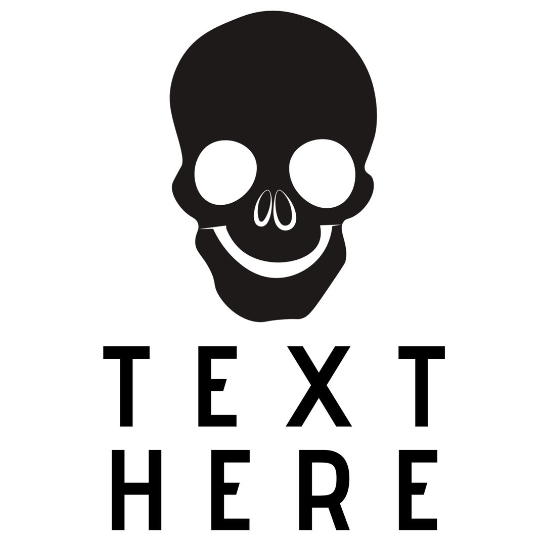 Bold Skull Design with Customizable Text Phrase Embodying Edgy Style - Download Free Stock Templates Pikwizard.com